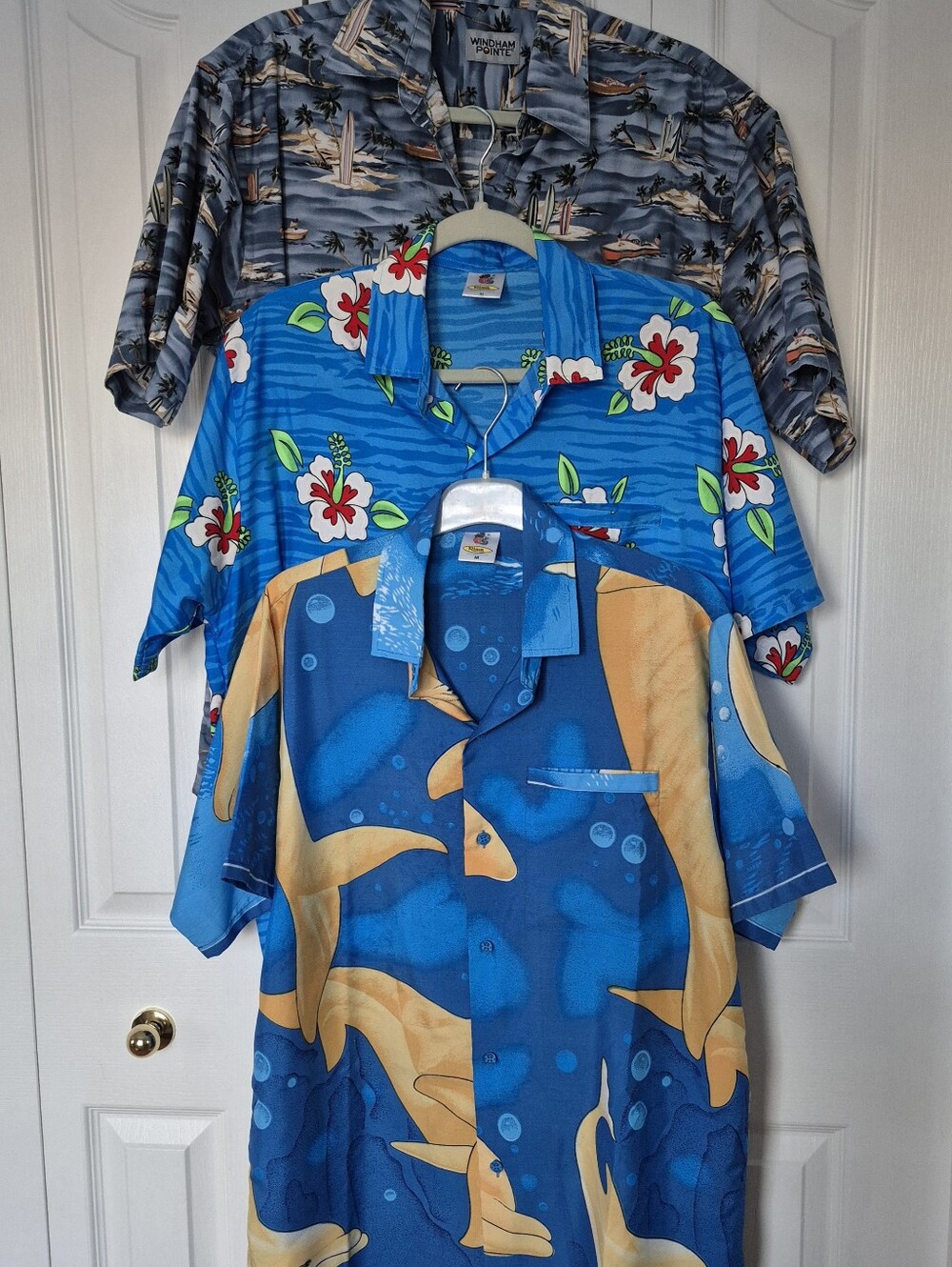 Bundle of 3 Tropical Hawaiian Short Sleeve Button-Up Shirts